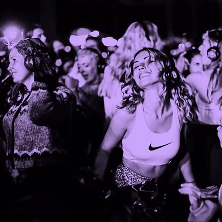 Silent Disco at a Silent Discotek event